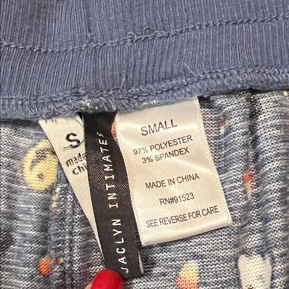 Bloomingdale's Halloween Emoji Print Blue Pajama Pants‎